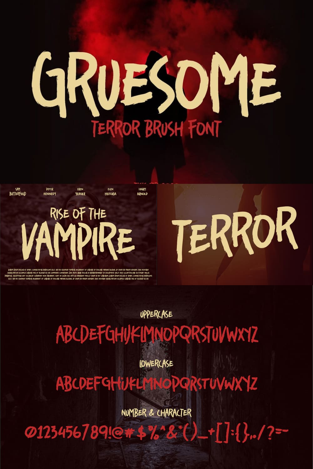 A bit scary font with Halloween overtones and style.