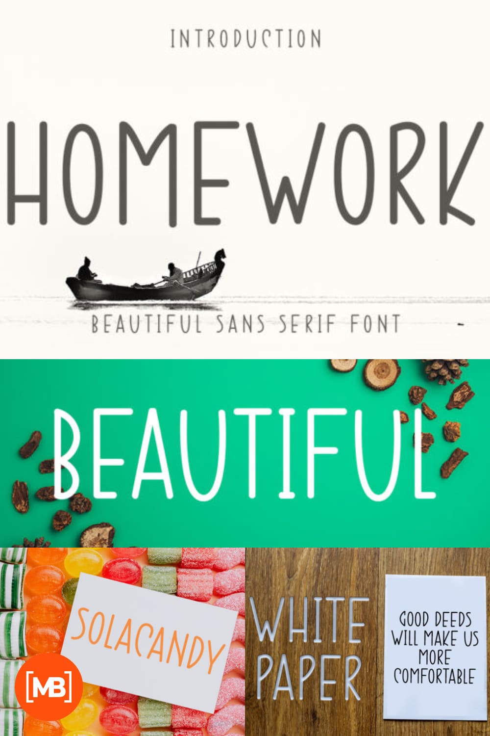Homework is a simple and thin sans serif font. Add it to your most creative ideas.