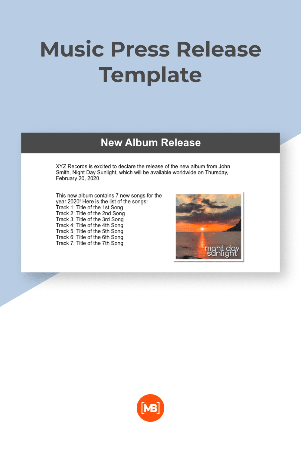 The press release was created in a classic format - space for text and photos.