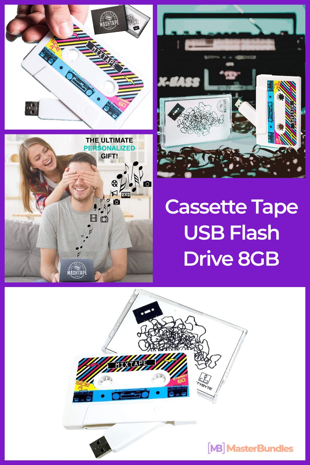 Cassette Tape USB Flash Drive 8GB.