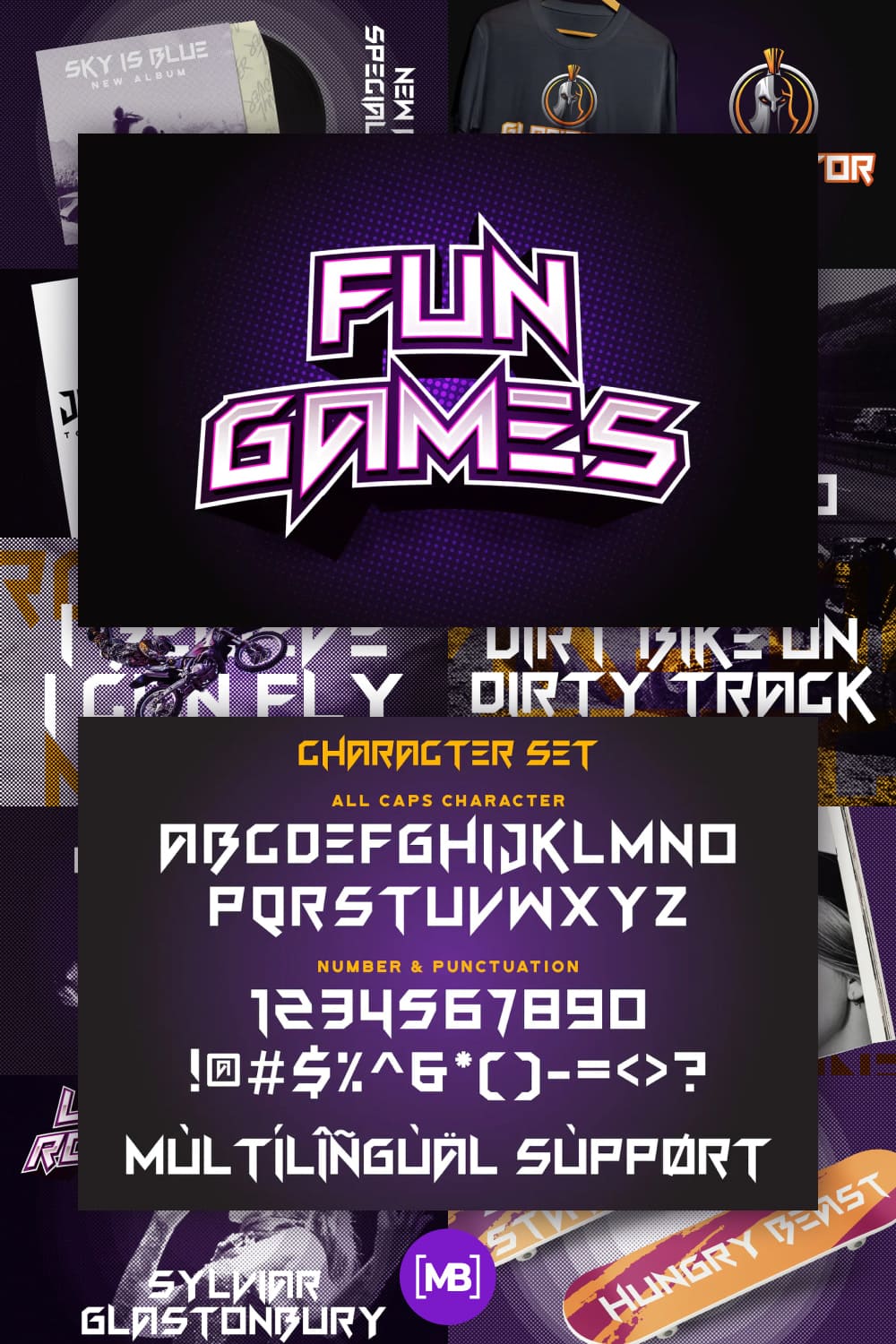 A sharp font that will look good in a fighting game.