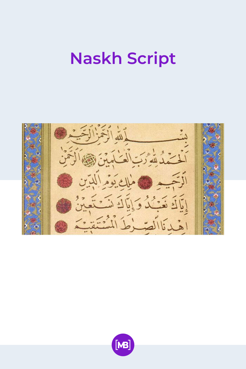 Naskh script.