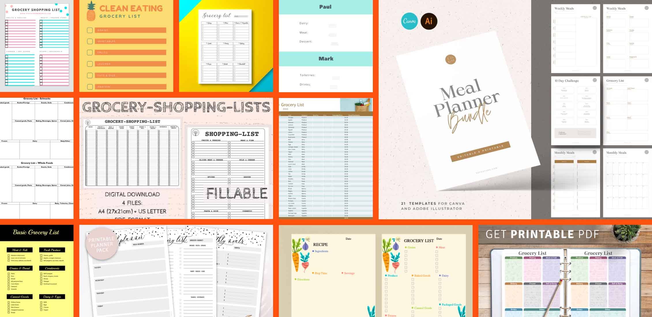 Best Grocery List Templates Example.