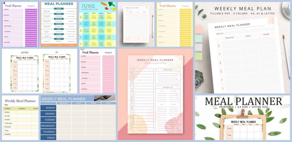 Best Meal Planning Templates Example.