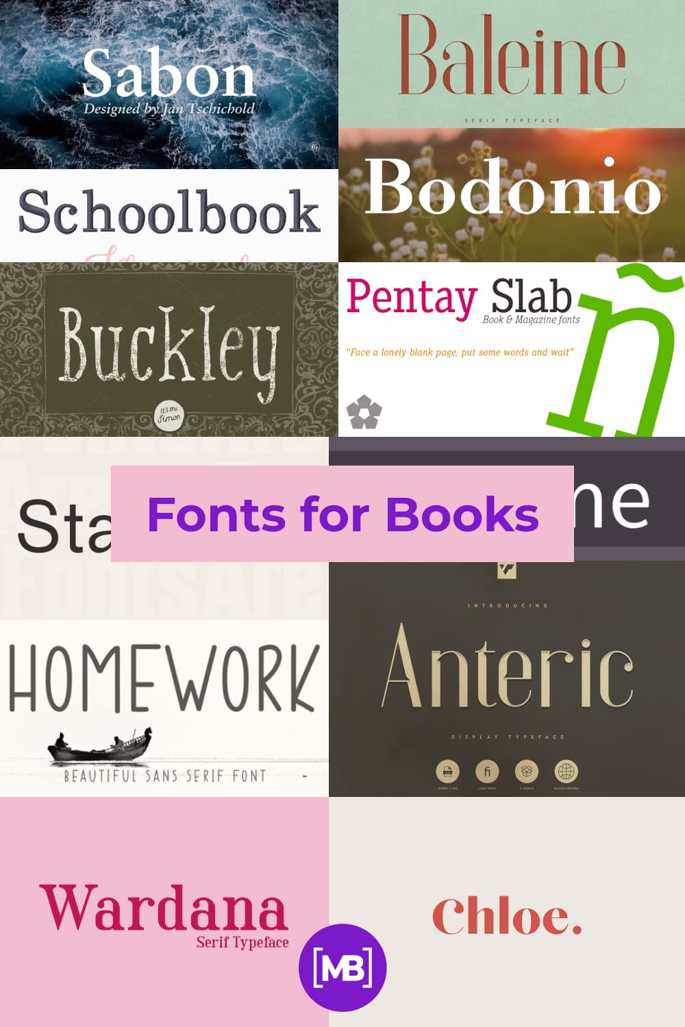 Fonts for Books Pinterest.