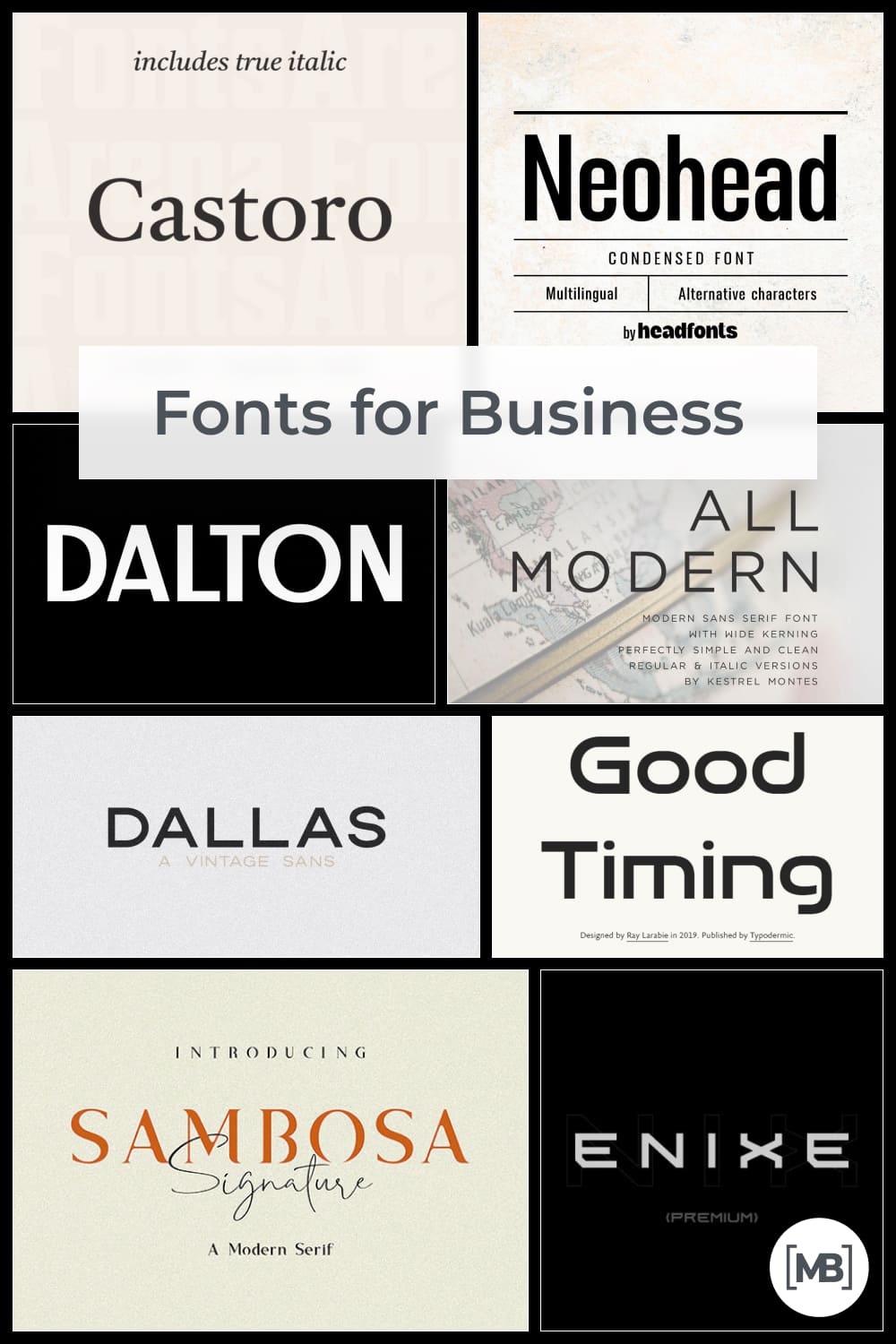 Fonts for business Pinterest.