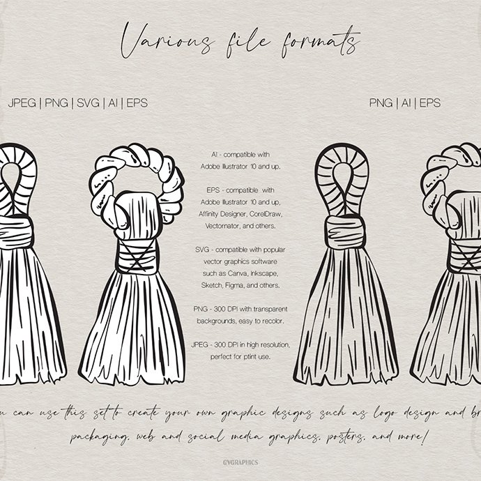 Rope Knots, Bows and Tassels Vector Illustrations cover image.