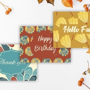 Fall Greeting Cards: Printable Thank you, Birthday and Autumn Cards main cover.