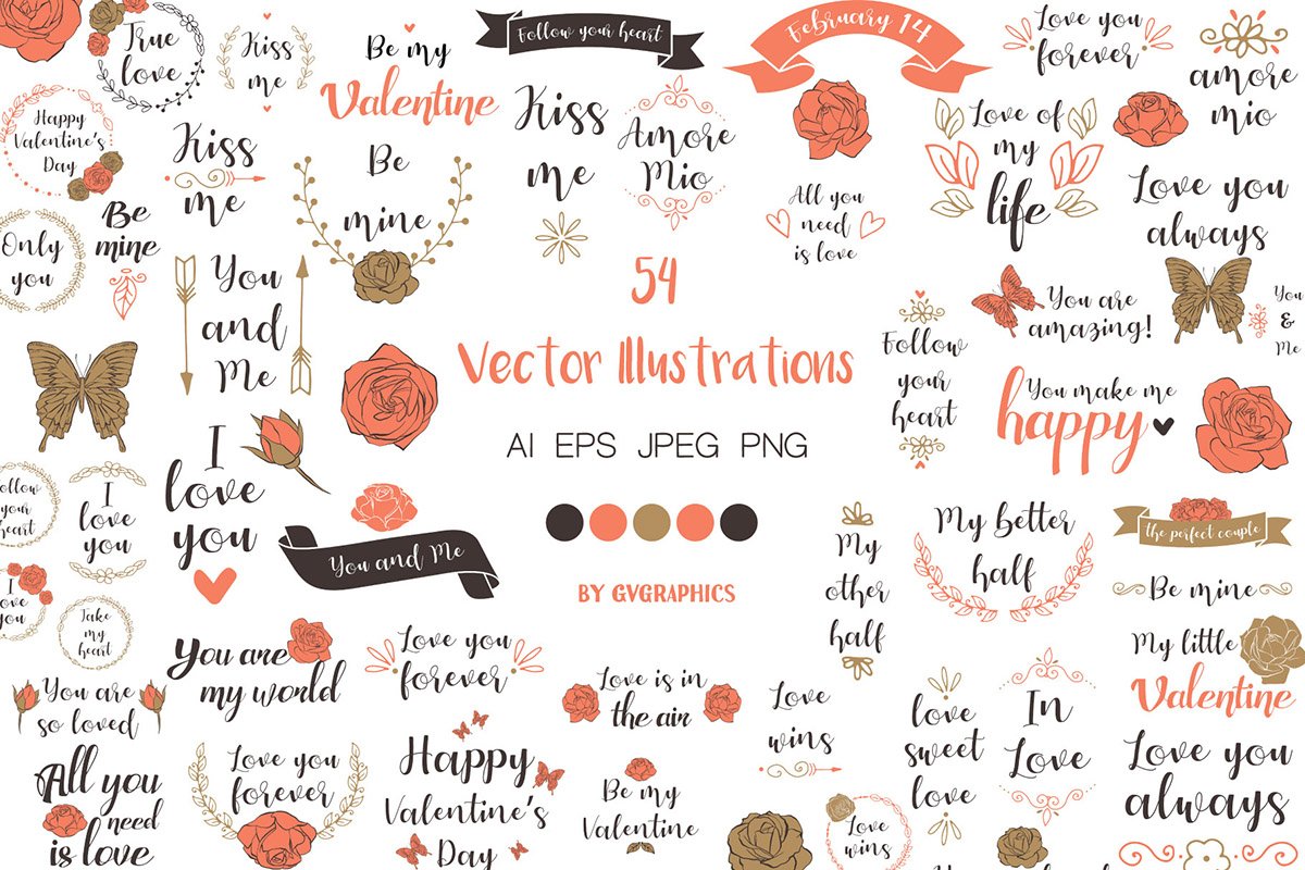 A wonderful large collection of attributes for Valentine's Day.