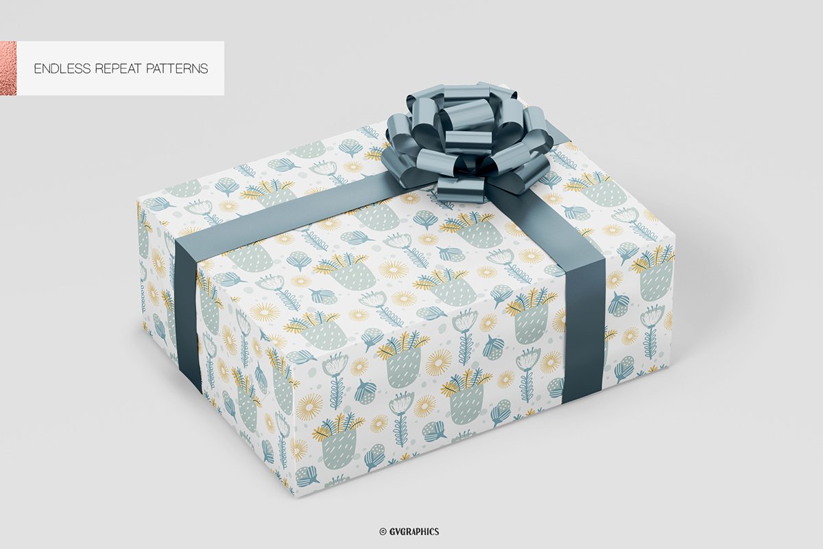 Stylish and hipster gift wrapper.