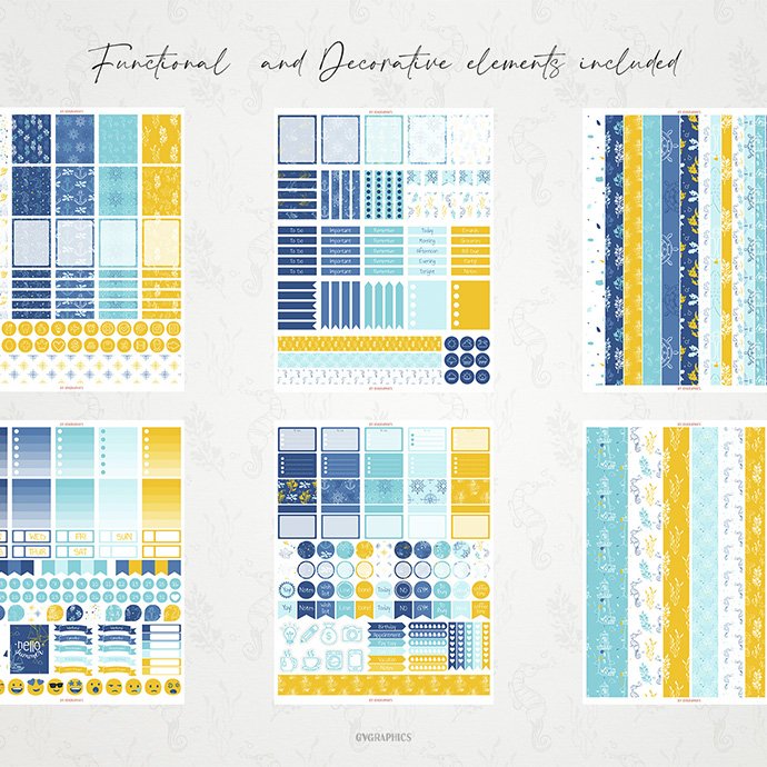 The Lighthouse and The Sea Planner Stickers cover image.