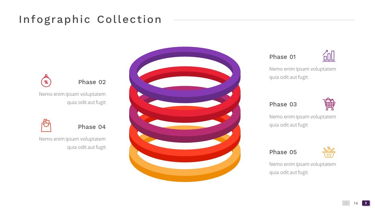 Multicolored spiral infographics.