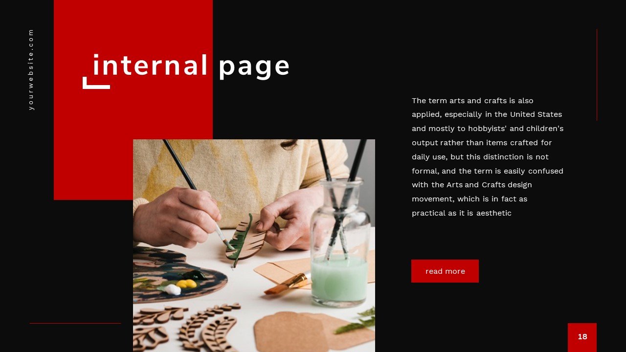 Internal page for your works.