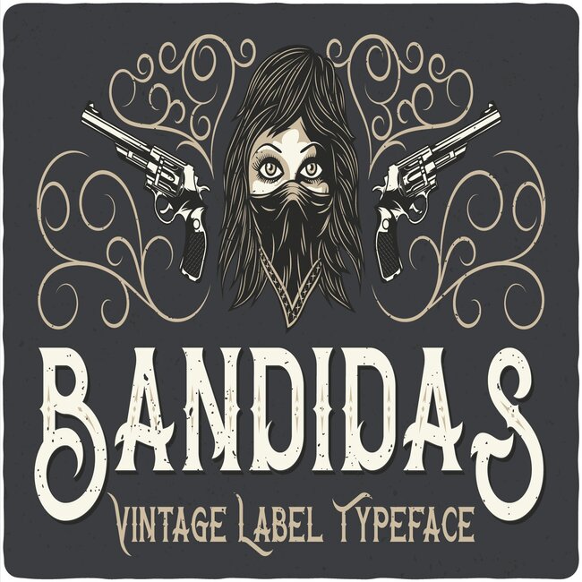 Bandidas Typeface main cover.
