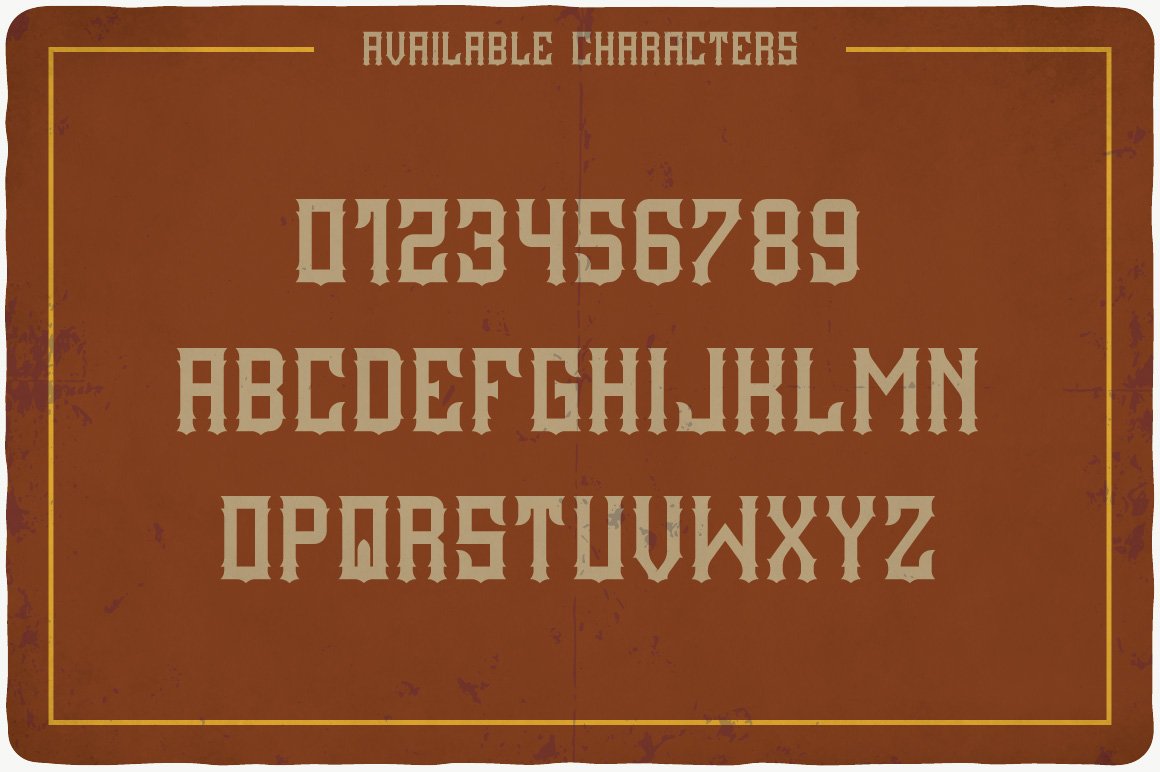 Available characters of Porto Typeface.