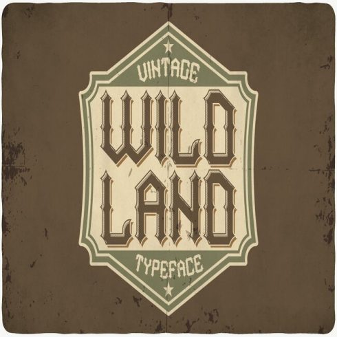 Wild Land Typeface Example.