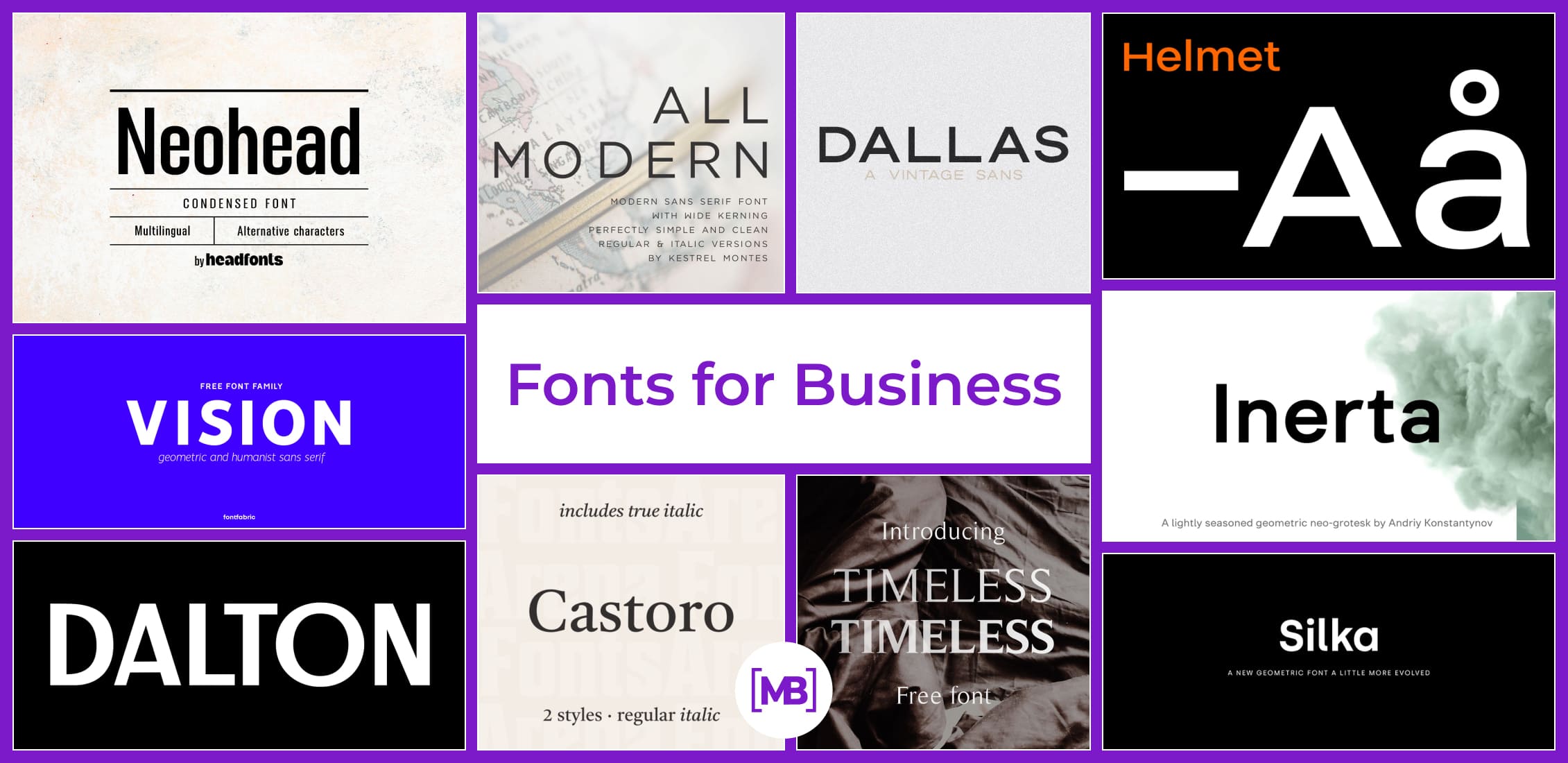 Business Fonts Example.