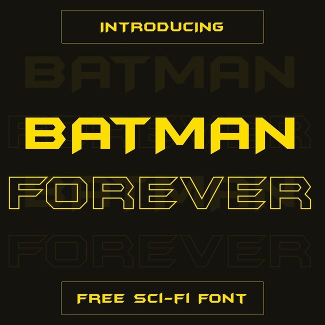 01 Batman Forever Free batman font main cover.