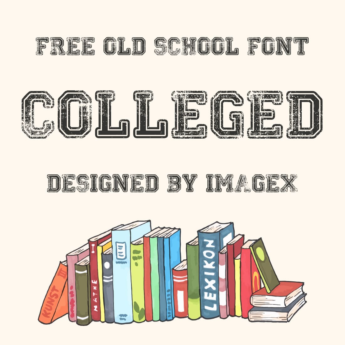 Watercolor illustration and vintage font look great together.