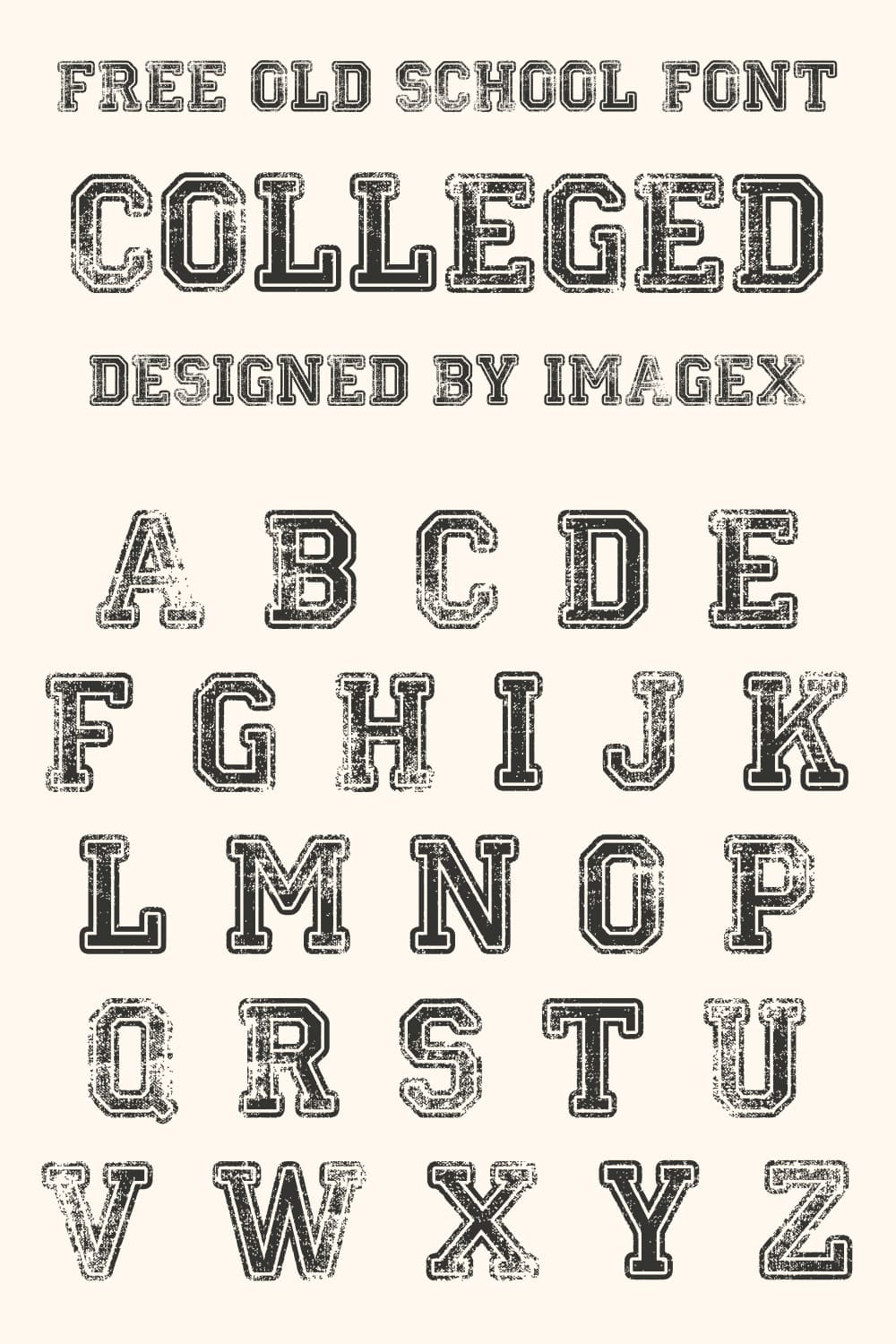 Free college font - Pinterest.