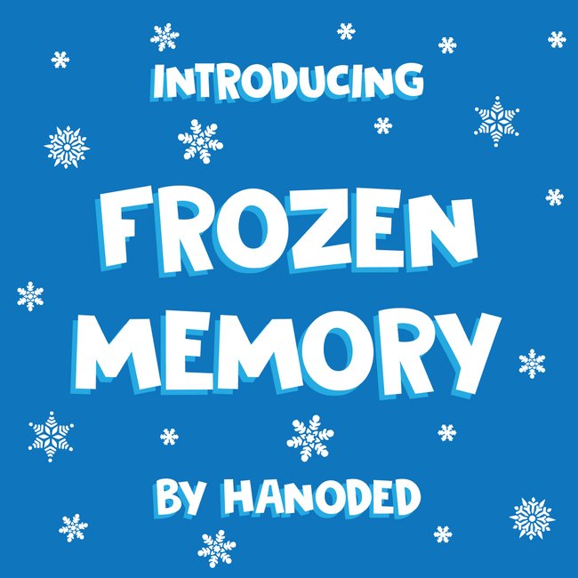 01 DK Frozen Memory Free frozen font main cover.
