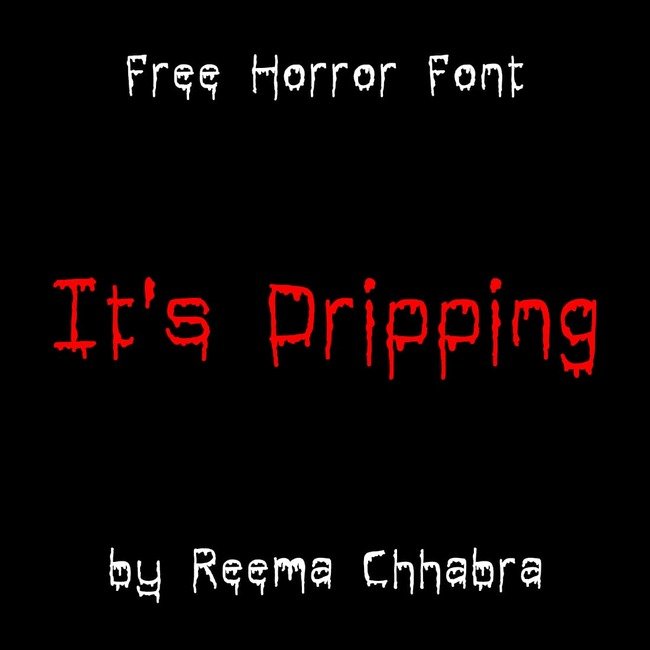 01 Free Dripping Font main cover.