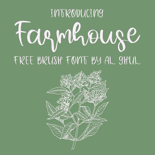 01 Free Farmhouse Font main cover.