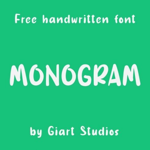 01 Free Monogram font main cover.