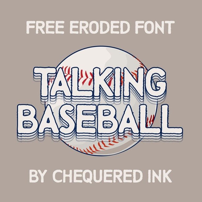 01 Free Talking Baseball Font main cover.