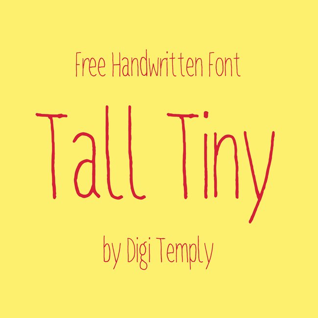 01 Free Tall Tiny Font main cover.