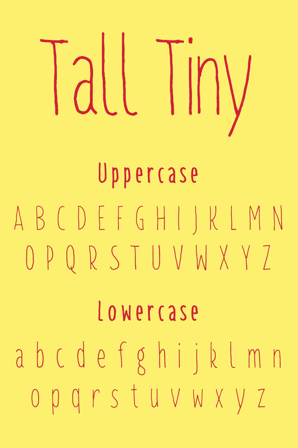 Free tall tiny font - Pinterest.
