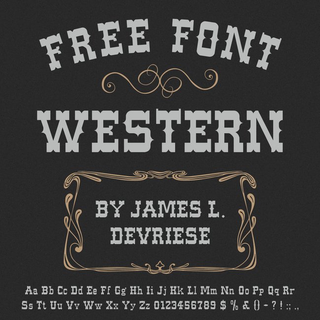 01 Free Western Font main cover.
