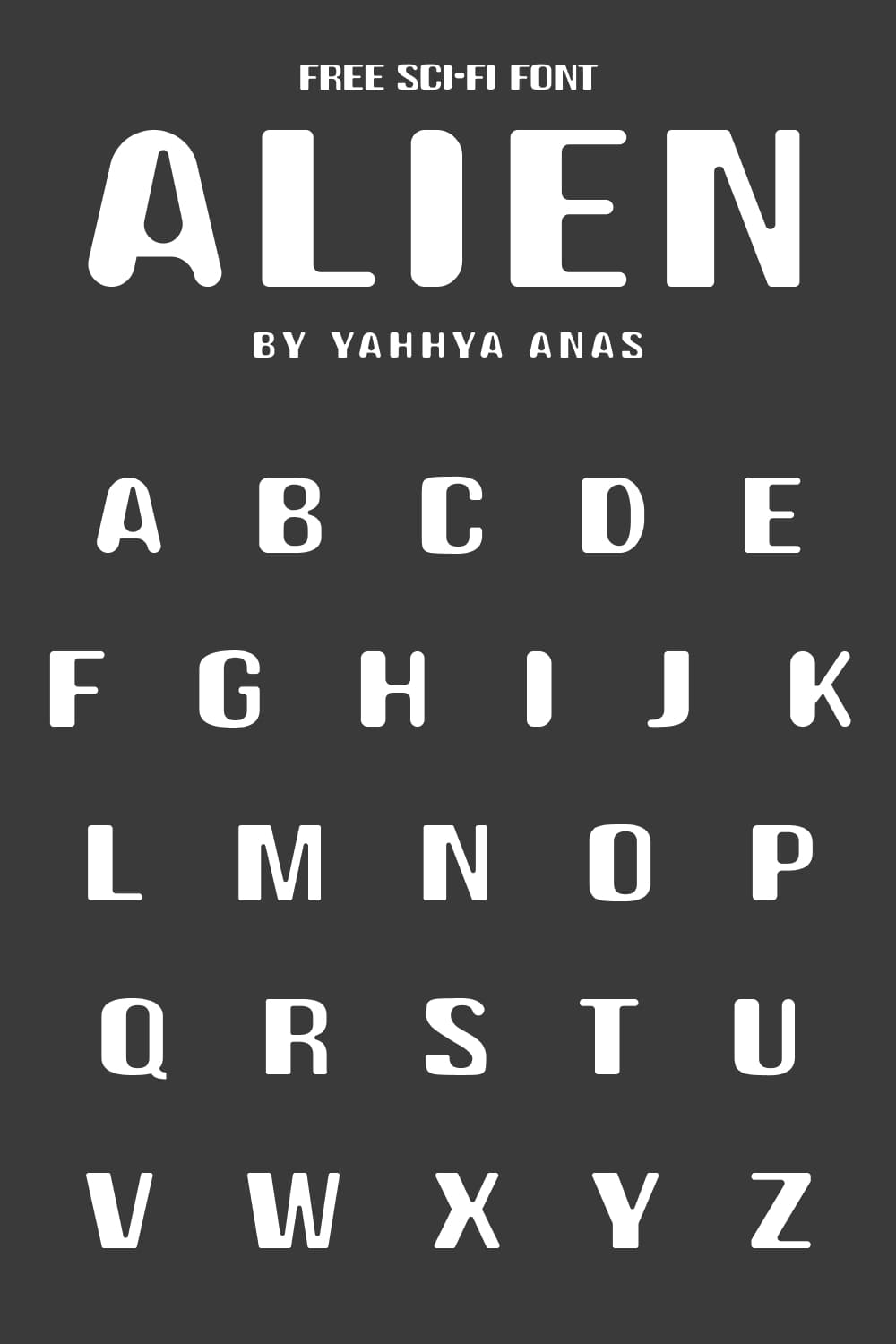 Free alien font - Pinterest.