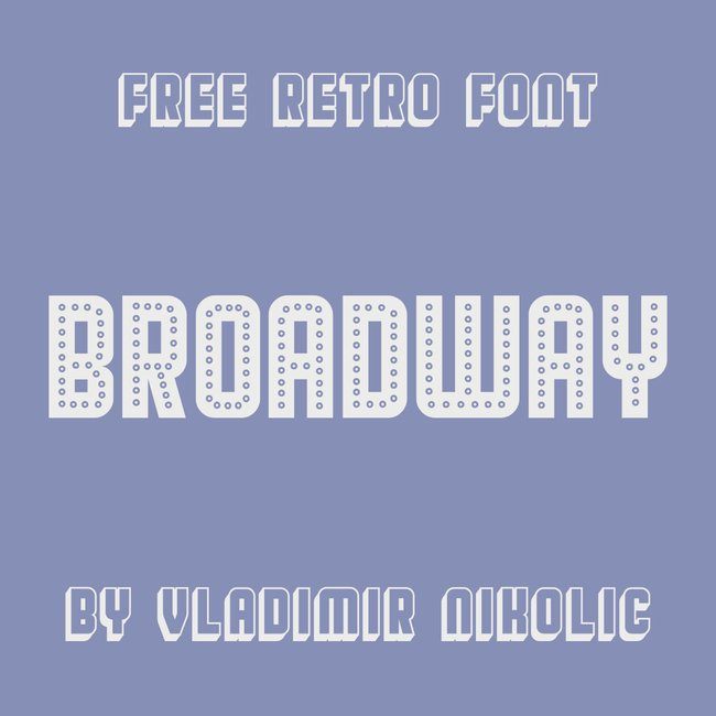 01 Free broadway font main cover.