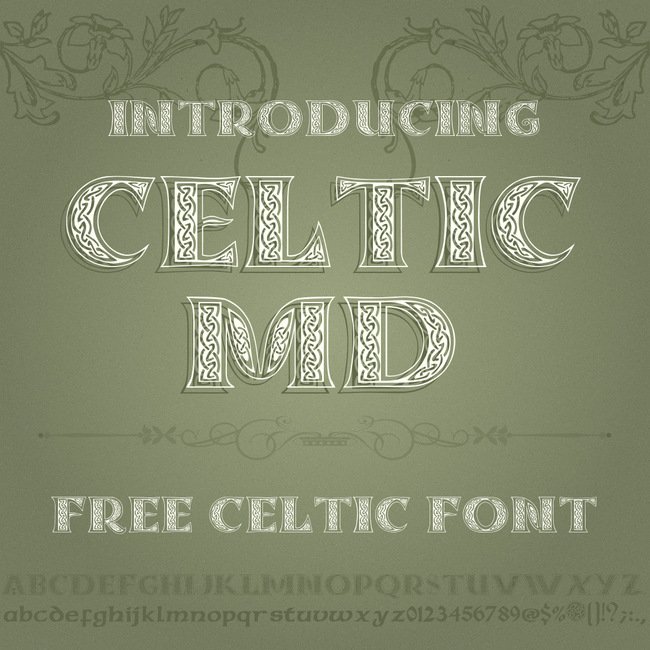 01 Free celtic font 1100x1100 1