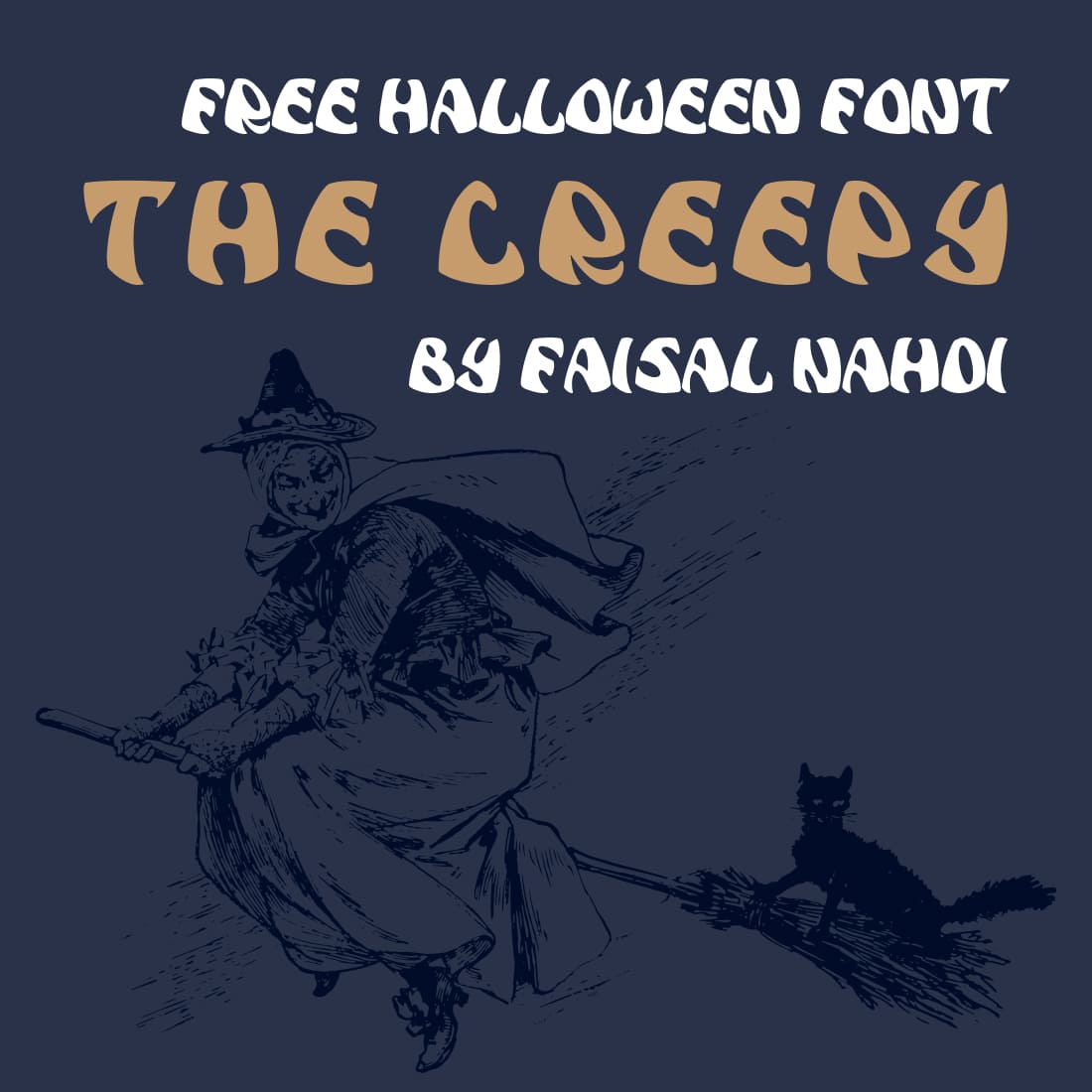 With this font and illustrations, it's the perfect Halloween composition.
