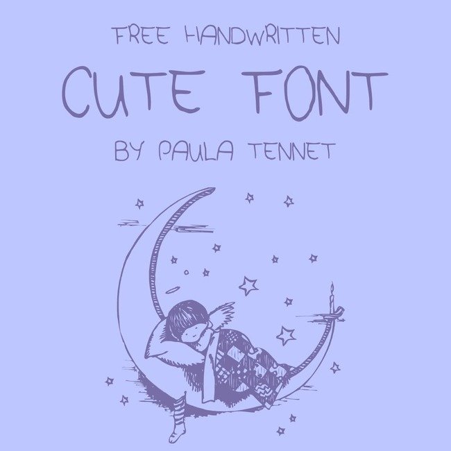 01 Free cute font main cover.