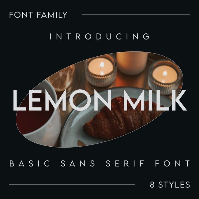 01 Free lemon milk font main cover.