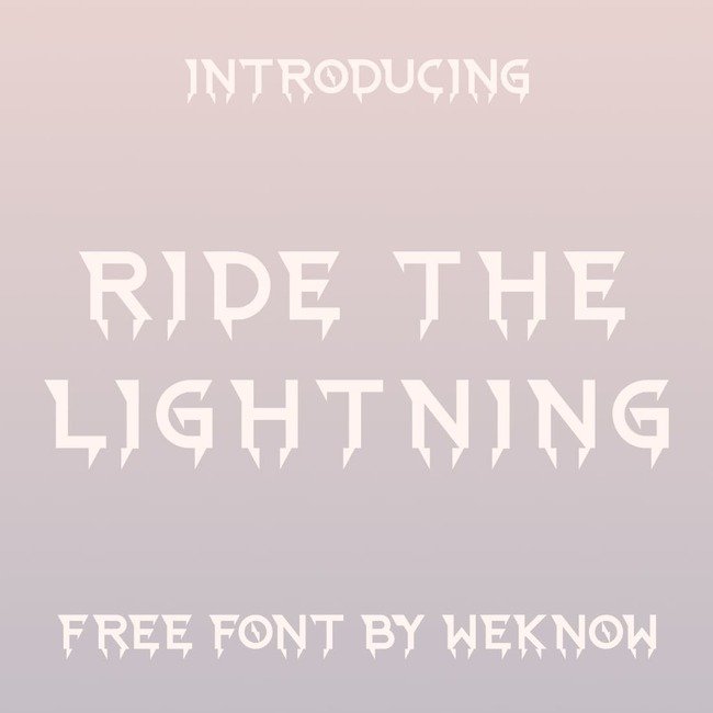 01 Free lightning font main cover.