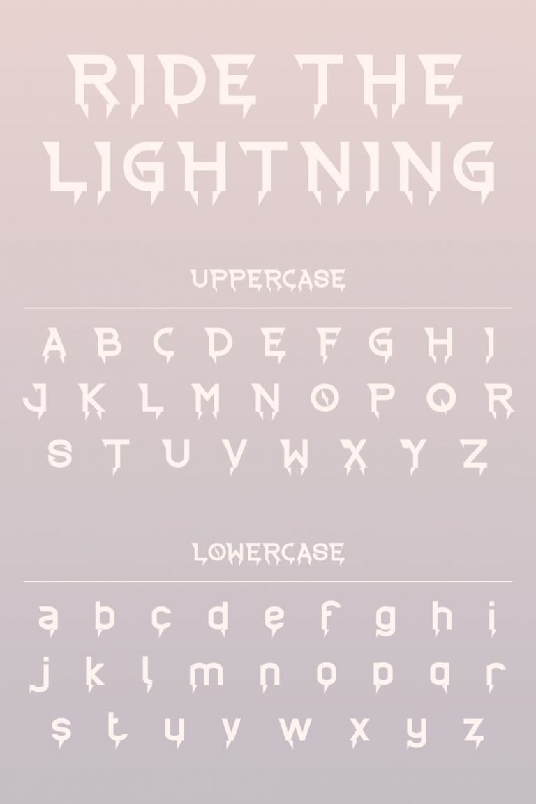 Free Lightning Font – MasterBundles