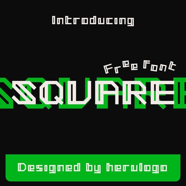 01 Free square font main cover.