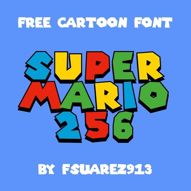 01 Free super mario font main cover.