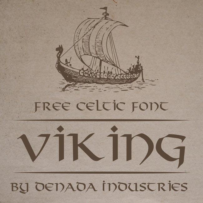 Free viking font main cover.