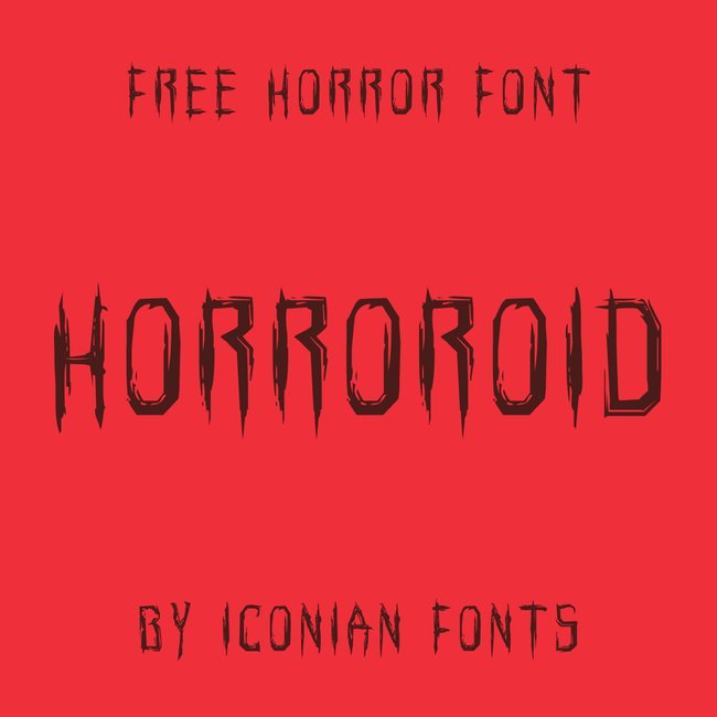 01 Horroroid free horror font cover image.