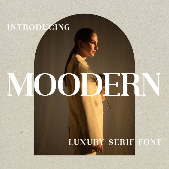 01 Moodern Free modern font main cover.
