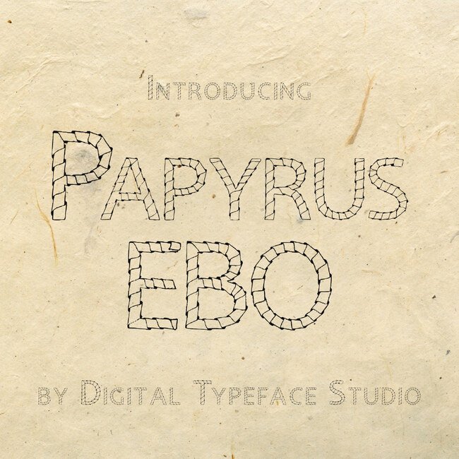 01 Papyrus EBO Free Font 1100x1100 2