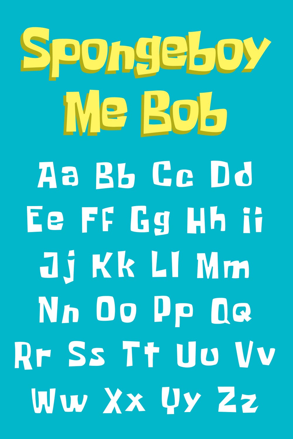 01 Spongeboy Me Bob Free spongebob font Pinterest.