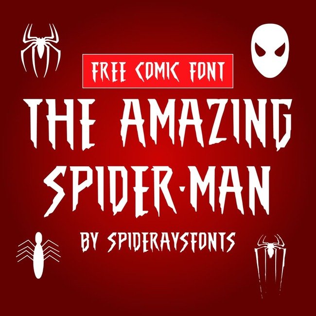 01 The Amazing Spider Man Free spiderman font main cover.