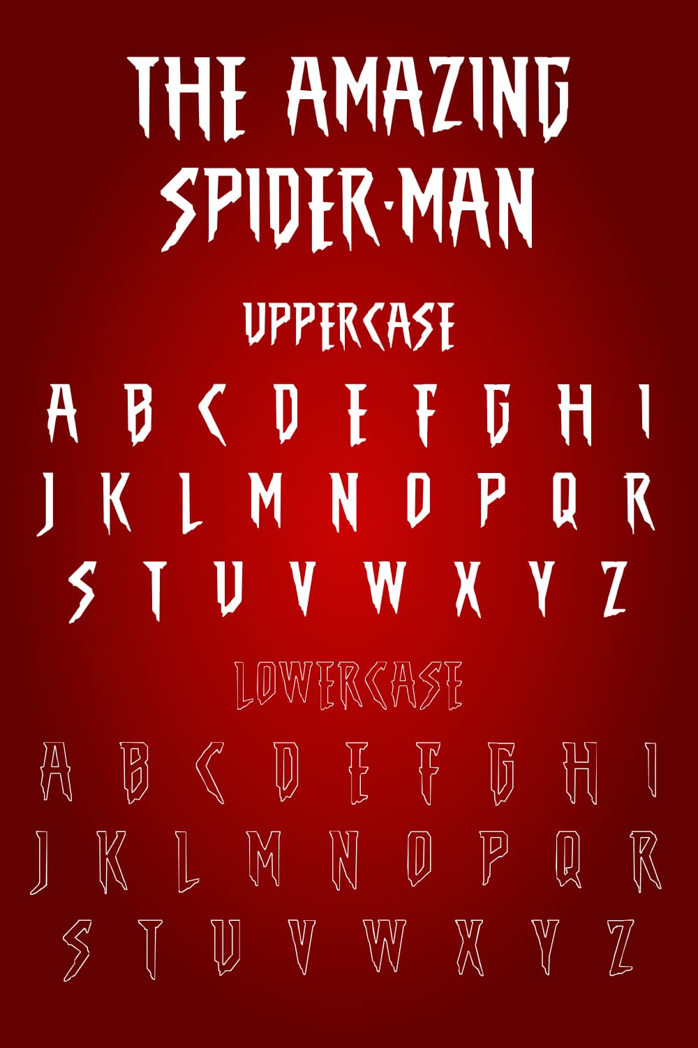 Free Amazing Spider Man font - Pinterest.