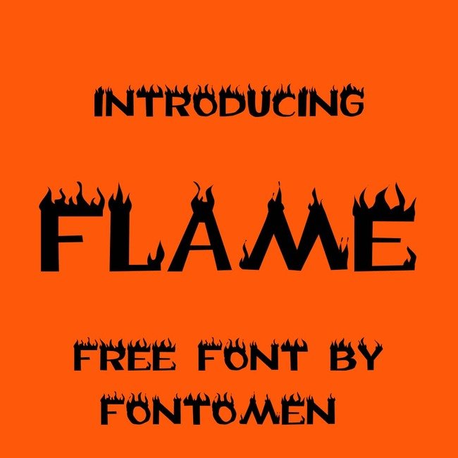 01 free flame font main cover.